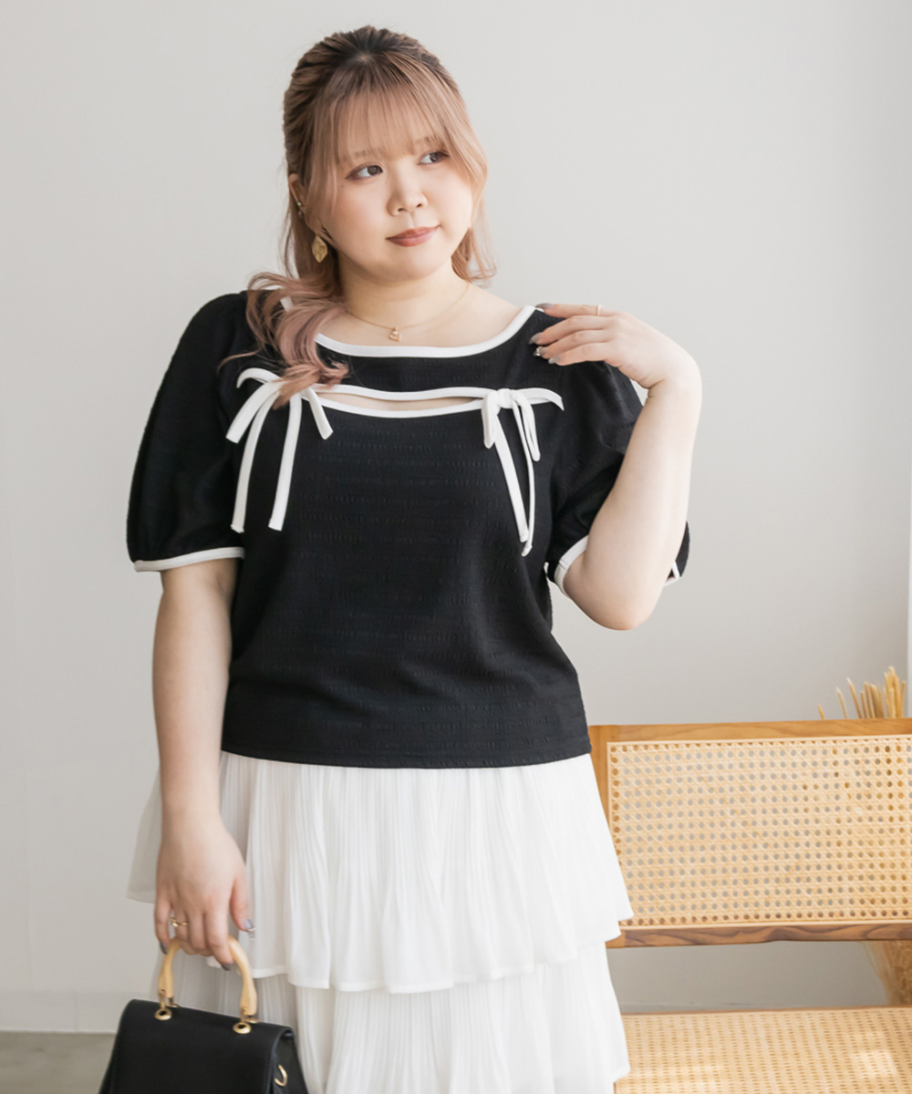 楽天市場】[送料無料] リボン ミニ Tシャツ キャミセット