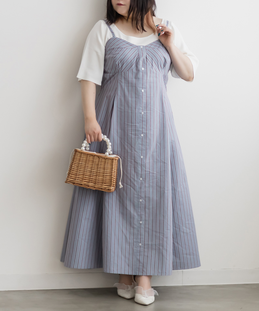 CLETTEオリジナル★フロントボタンキャミワンピース