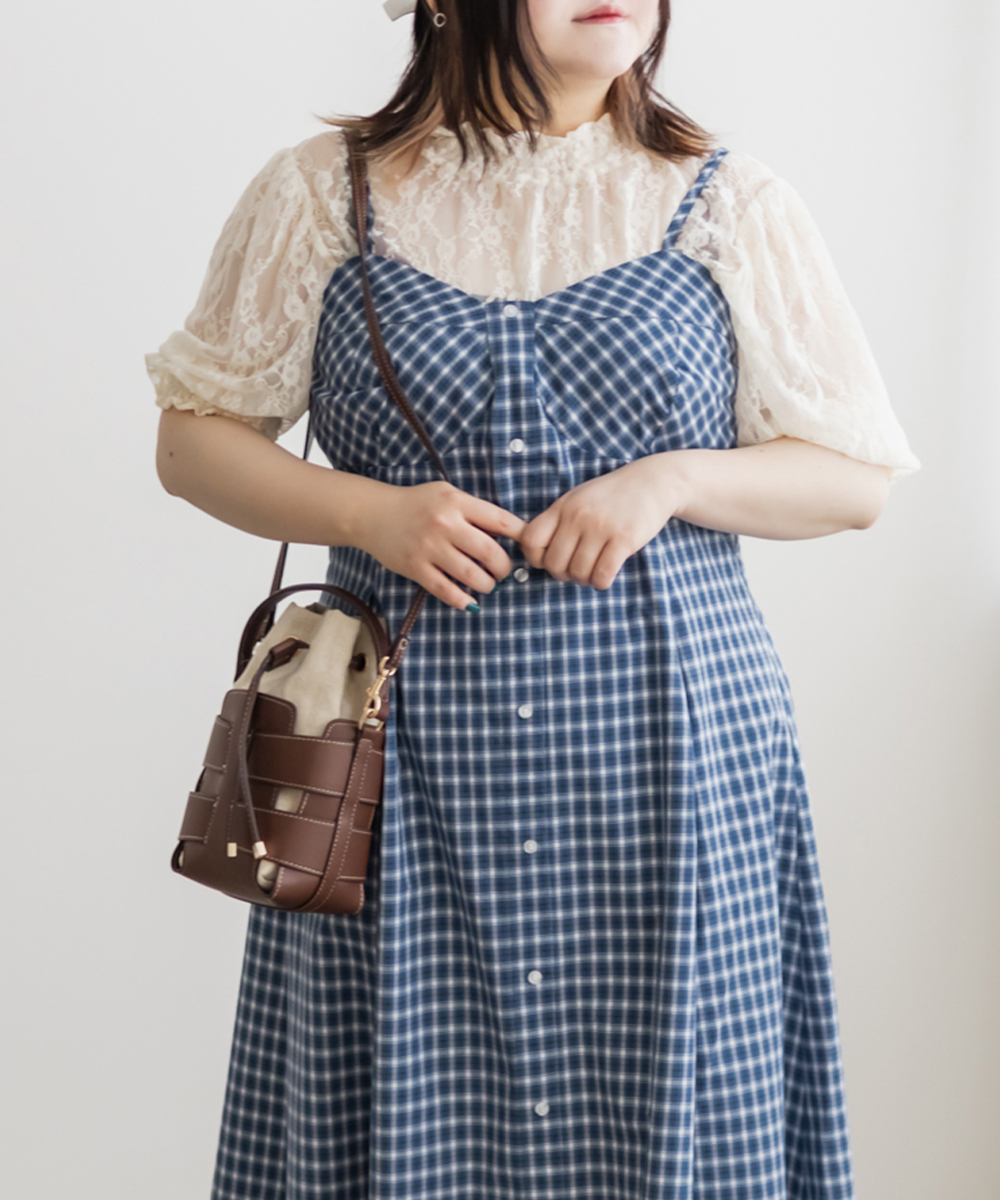 CLETTEオリジナル★フロントボタンキャミワンピース