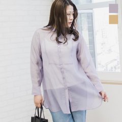 バンドカラーシアーブラウス5