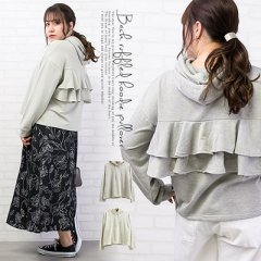 バックフリルパーカープルオーバー3