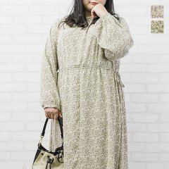 2WAYぼかし花柄ウエストサイドリボンワンピース5