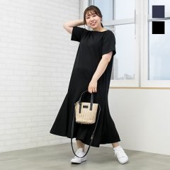 裾フレア半袖ワンピース5