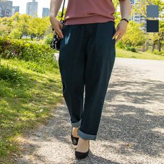 ウエストゴムストレッチデニムテーパードパンツ5