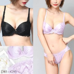 レース切替サテンブラジャー＆ショーツセット8