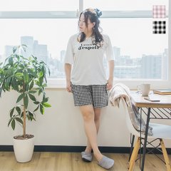cletteオリジナル★ルームウェアTシャツ＆ギンガムショートパンツセット5