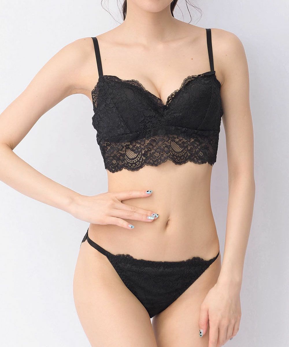総レースノンワイヤーブラトップセット 大きいサイズ レディース専門店 Clette クレット 公式