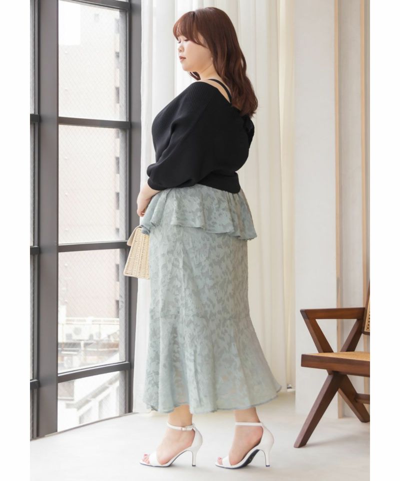 CLETTEオリジナル☆オパール花柄フレアラップスカート | 大きいサイズ