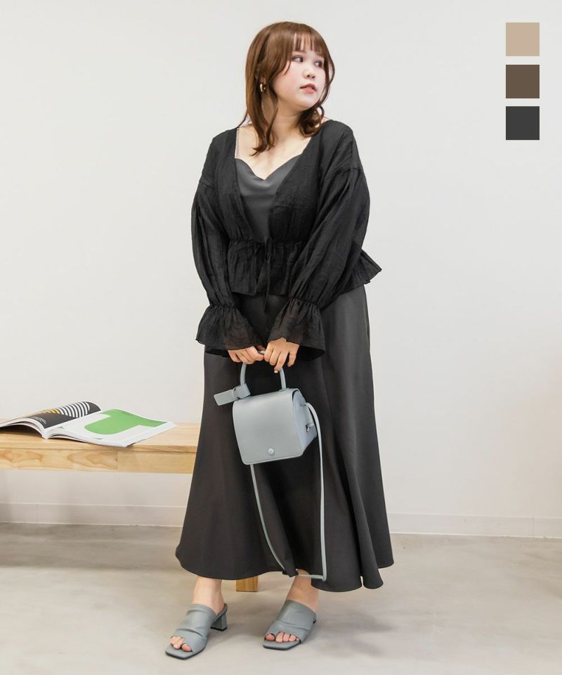 CLETTEオリジナル☆ペプラムトップス＆キャミワンピースセット 大きいサイズ レディース専門店 CLETTE(クレット)【公式】