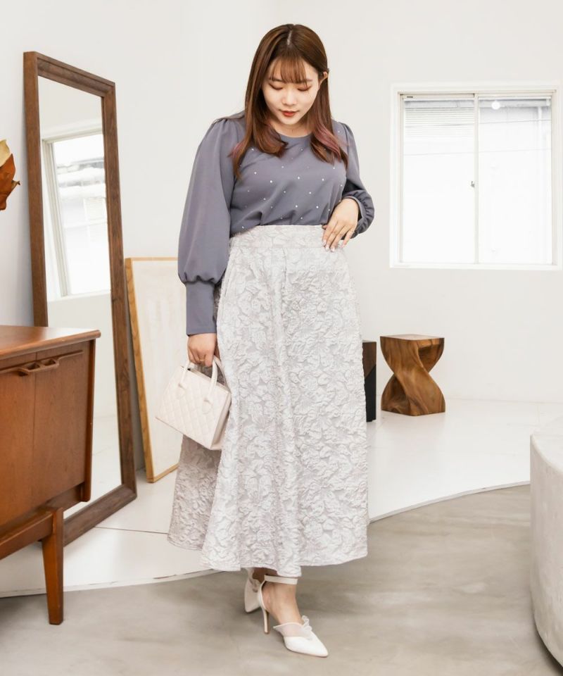 CLETTEオリジナル☆マトラッセ花柄スカート | 大きいサイズ レディース 