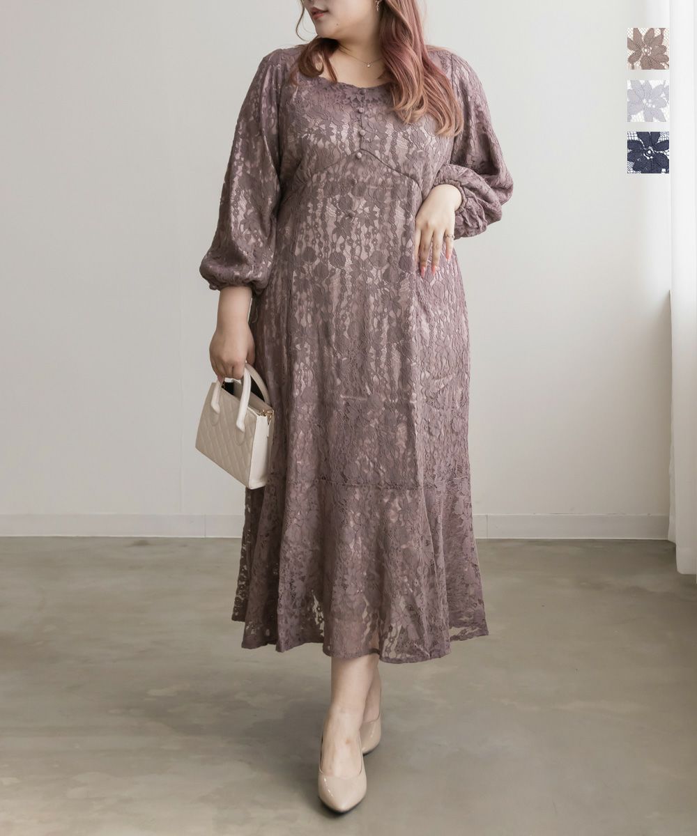 CLETTEオリジナル☆レースワンピース | 大きいサイズ レディース専門店  