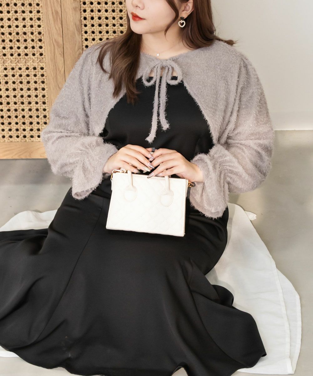 CLETTEオリジナル☆シャギーボレロセットワンピース | 大きいサイズ  