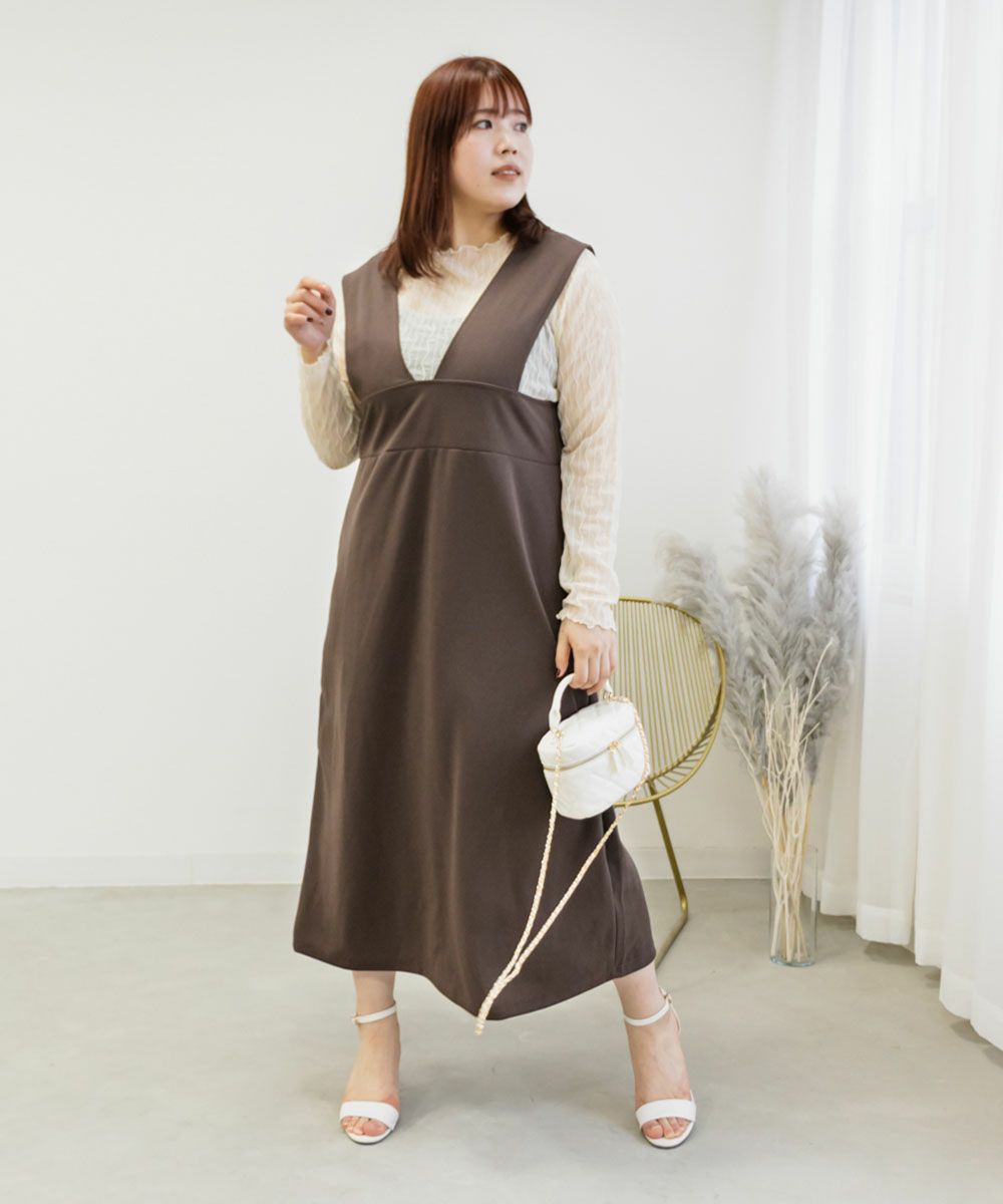 後ろチュールジャンスカ （バックレースアップサイドチュール  