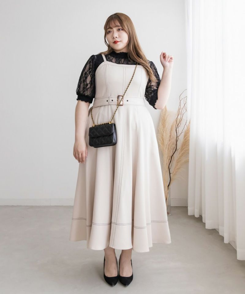 MUMU×aquagarage 裏起毛 トップス シフォン レース シャツ