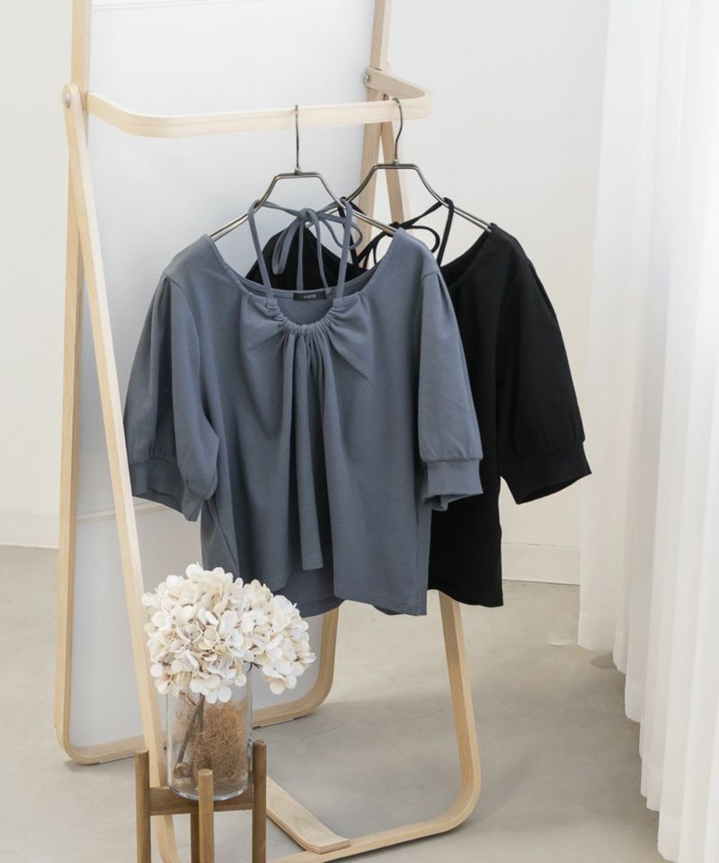 CLETTEオリジナル☆ホルターネックリブプルオーバー | 大きいサイズ