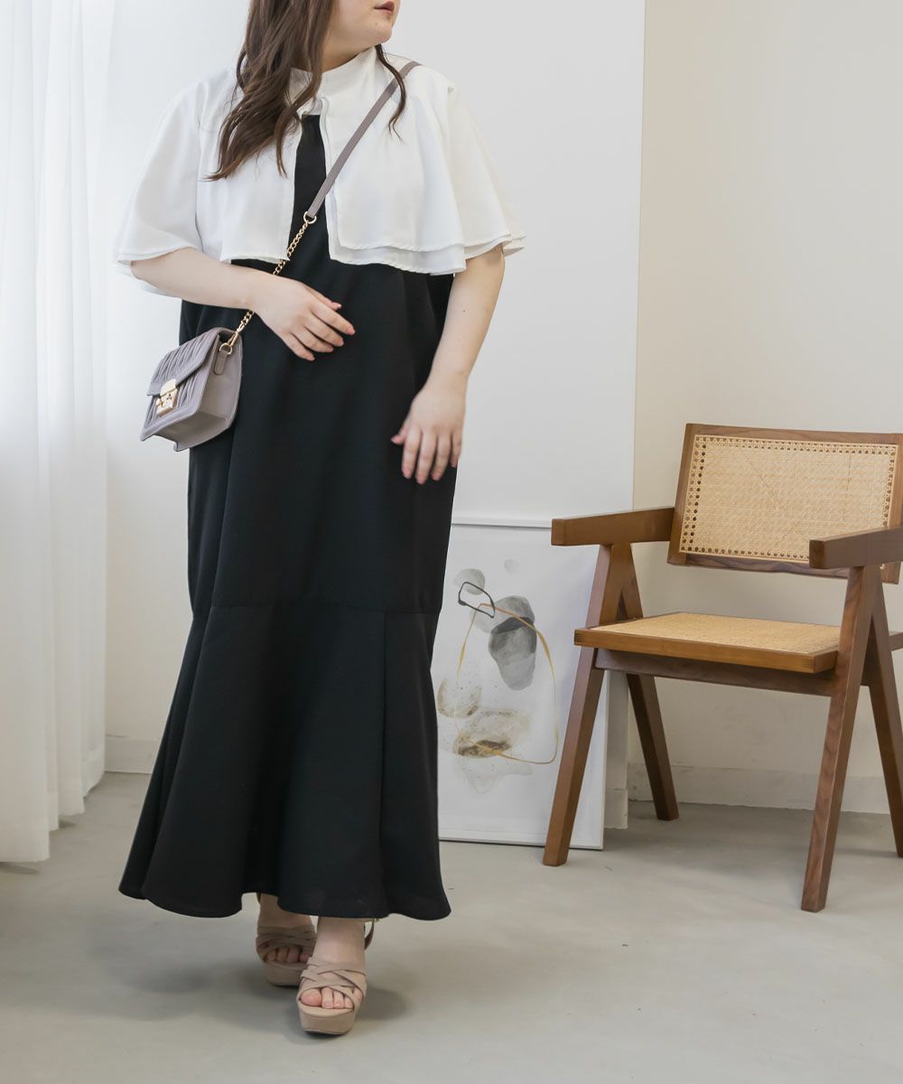 リボンカーディガンセットキャミワンピース | 大きいサイズ レディース  