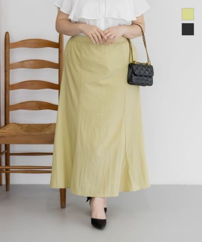 ラメ入りカットジョーゼットナロースカート | 大きいサイズ ラメ入りカットジョーゼットナロースカート | 大きいサイズ