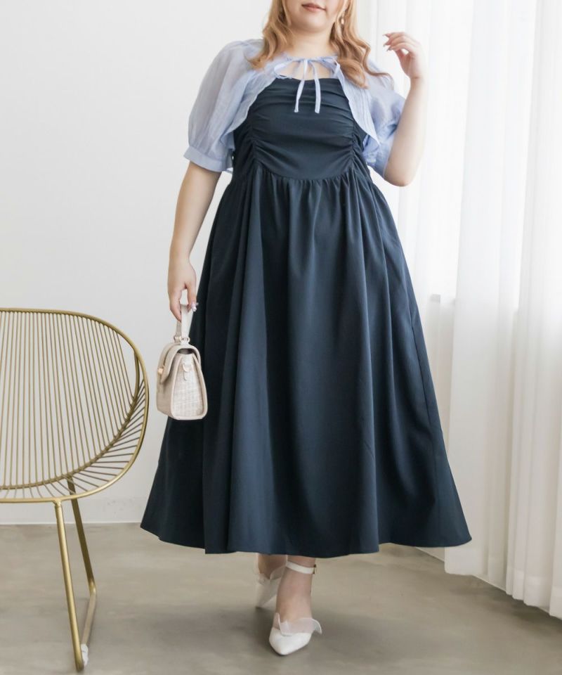 CLETTEオリジナル☆ボレロセットシャーリングワンピース