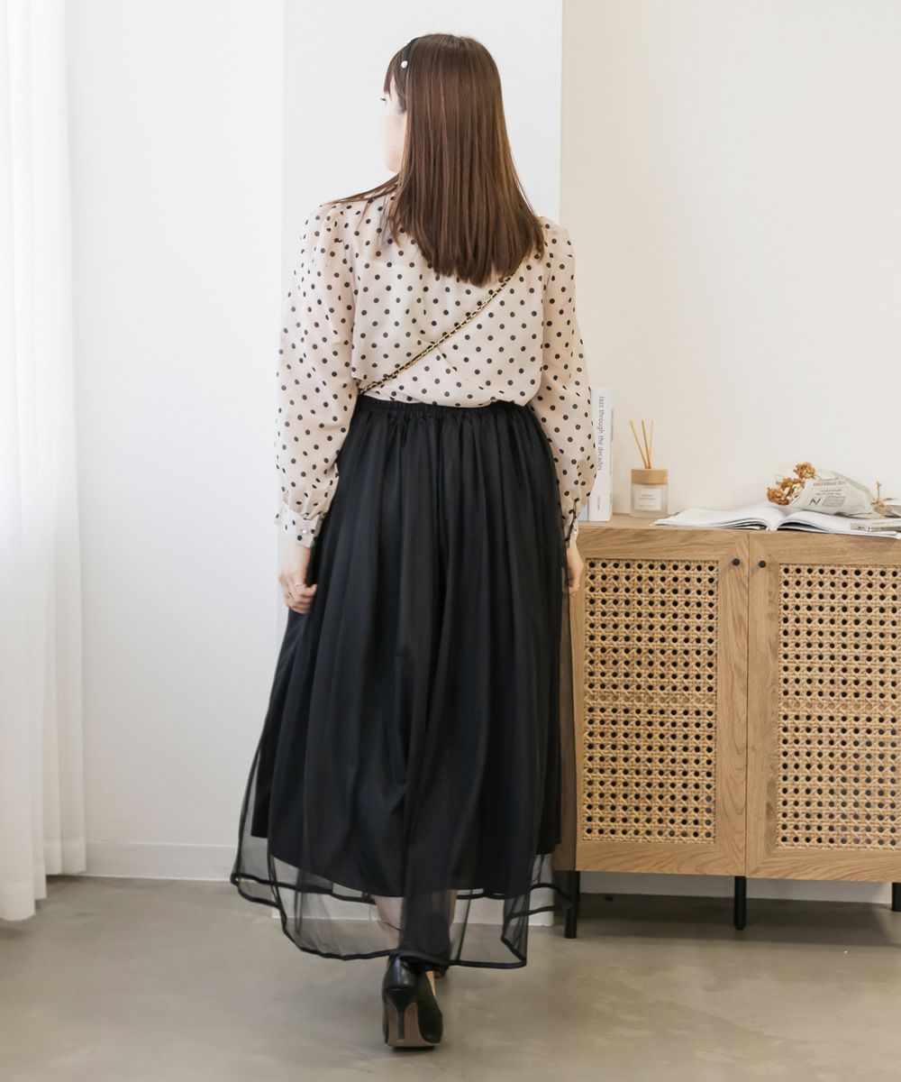 ドット柄リボンタイブラウス | 大きいサイズ レディース専門店 CLETTE  