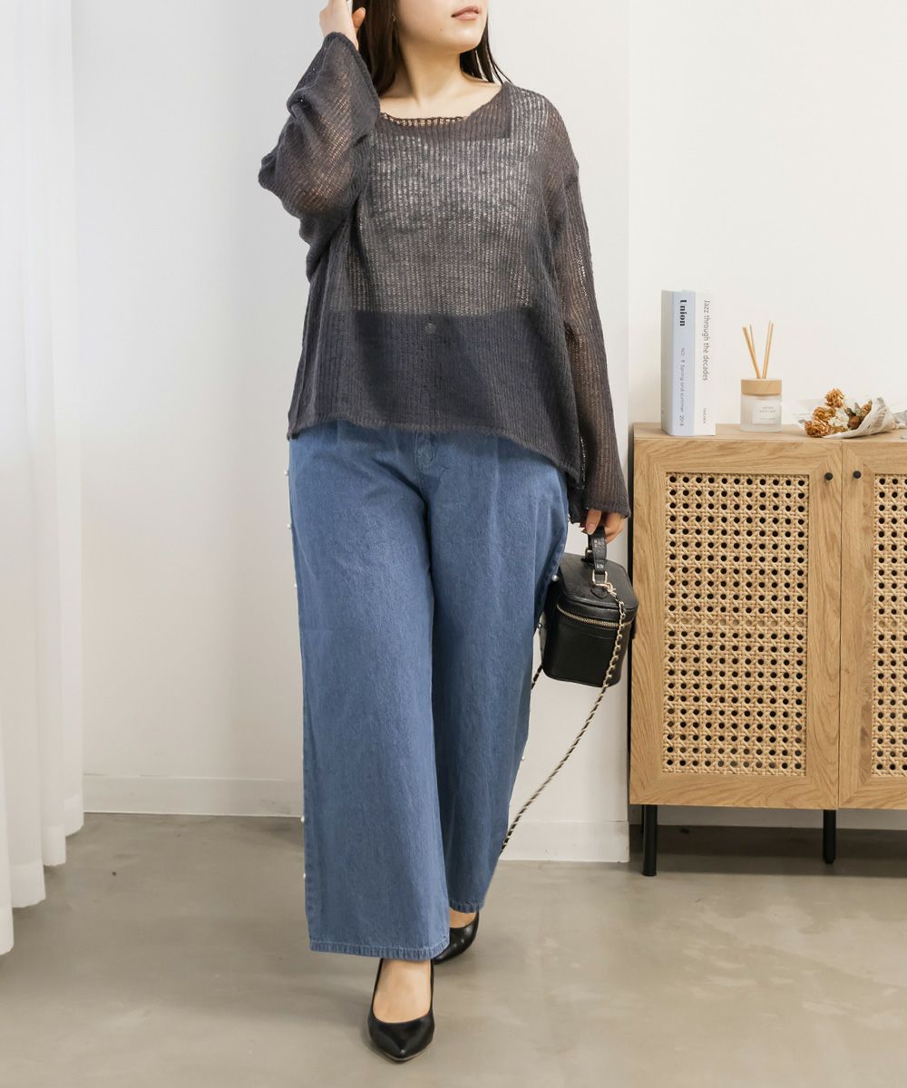 モヘアタッチシアーニット | 大きいサイズ レディース専門店 CLETTE 