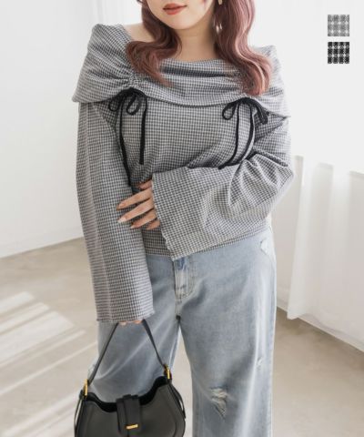 Y's ワイズ　トップス　プルオーバー　グレー　チェック柄 チェック柄プルオーバー メンズ トップス 長袖 送料無料・再再販