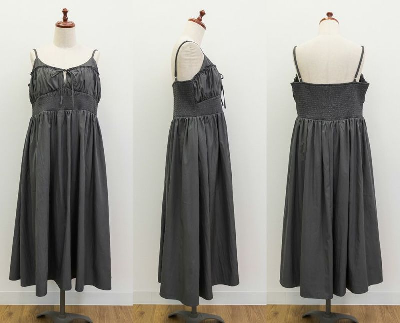 CLETTEオリジナル☆シャーリング切替リボンキャミワンピース | 大きい