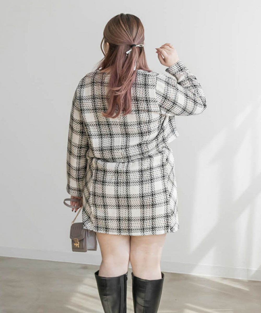 チェック柄ツイードセットアップ | 大きいサイズ レディース専門店  