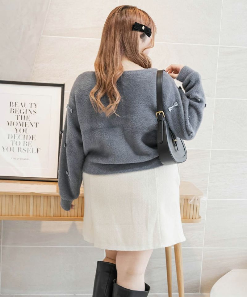 CLETTEオリジナル☆ツイードミニスカート | 大きいサイズ レディース