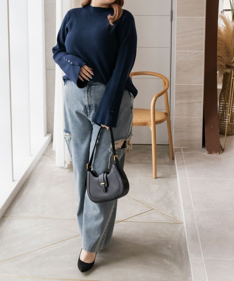 【超美品】Rielle Riche ミントグリーン ベロアボディスーツ 長袖 M_ | ニットボディスーツ オーガニックコットン×再生繊維混