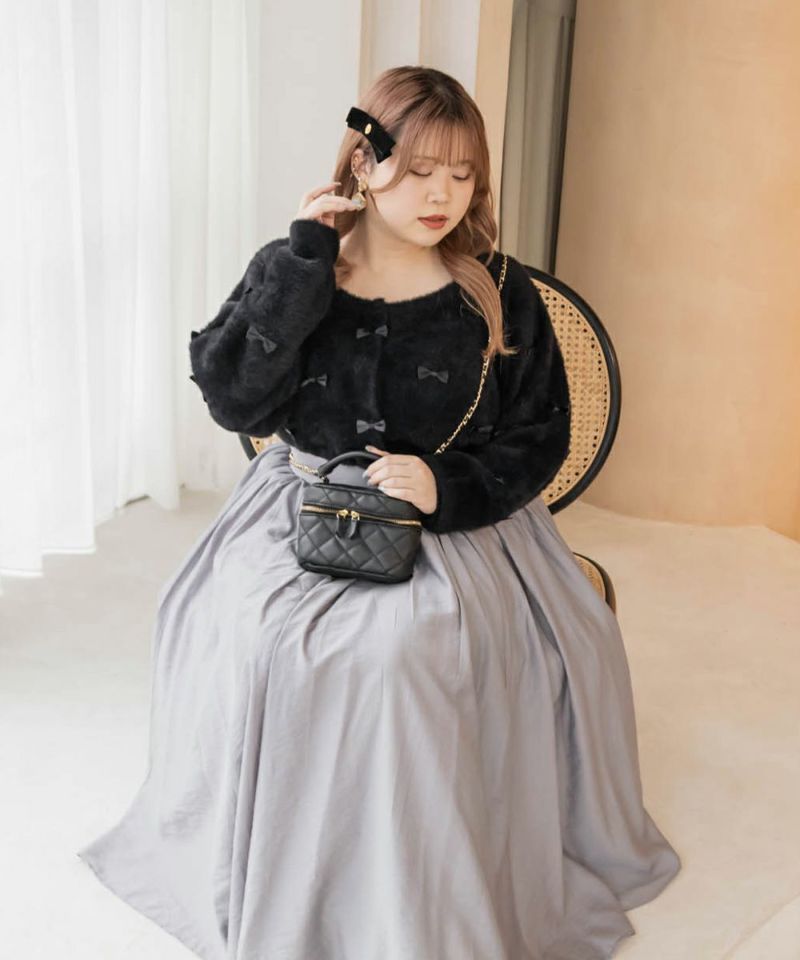 シシクイ　リボンカーディガン RIBON / GRAY – SHISHIKUI
