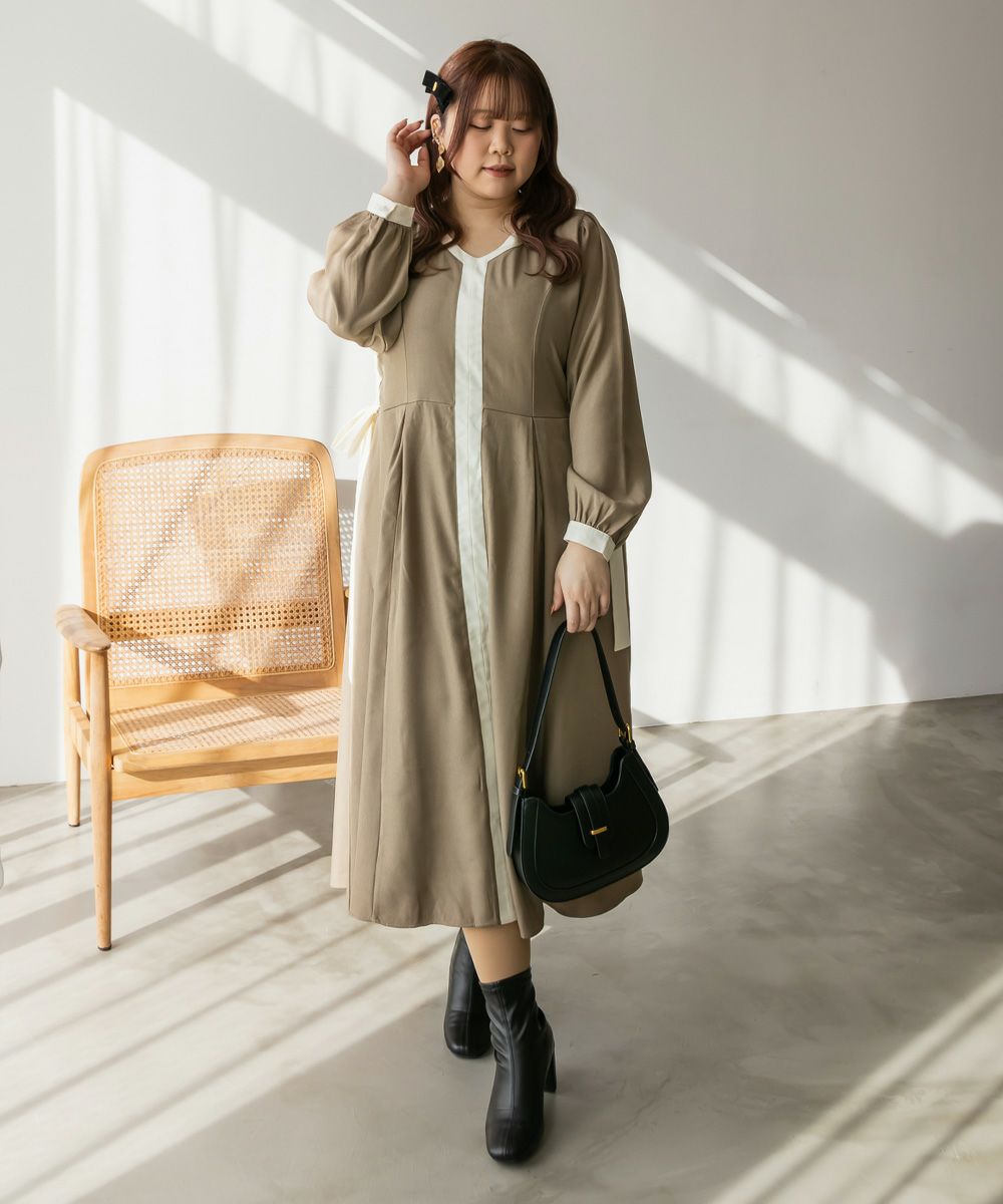 ポールカ ワンピース グレー 38サイズ ポールカPAULE KAグレー  