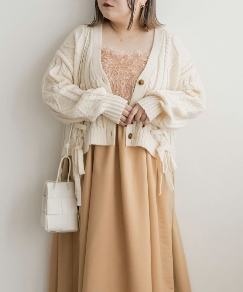 CLETTEオリジナル☆フラッフィー切替キャミワンピース | 大きいサイズ