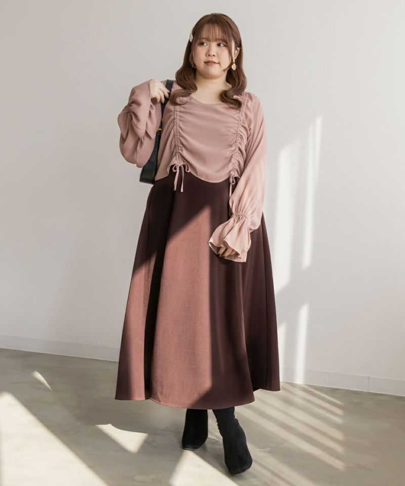 CLETTEオリジナル☆ドロストトップスセットワンピース | 大きい