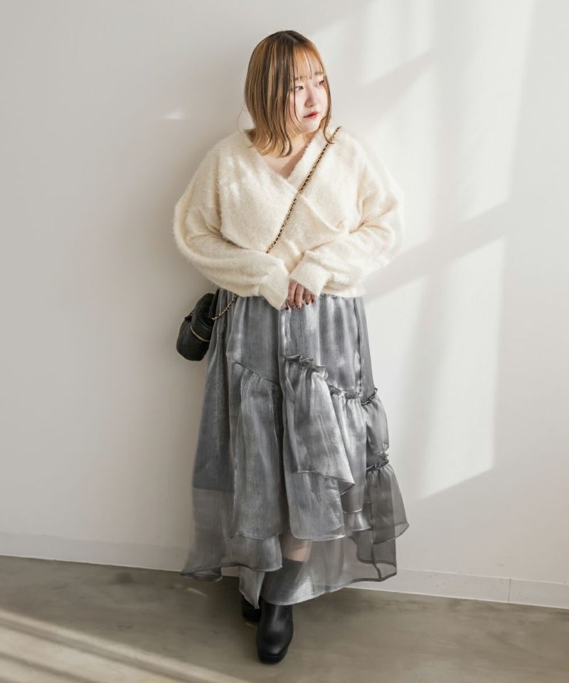 アシメフリルスカート（ブラック） | MACHATT ONLINE STORE