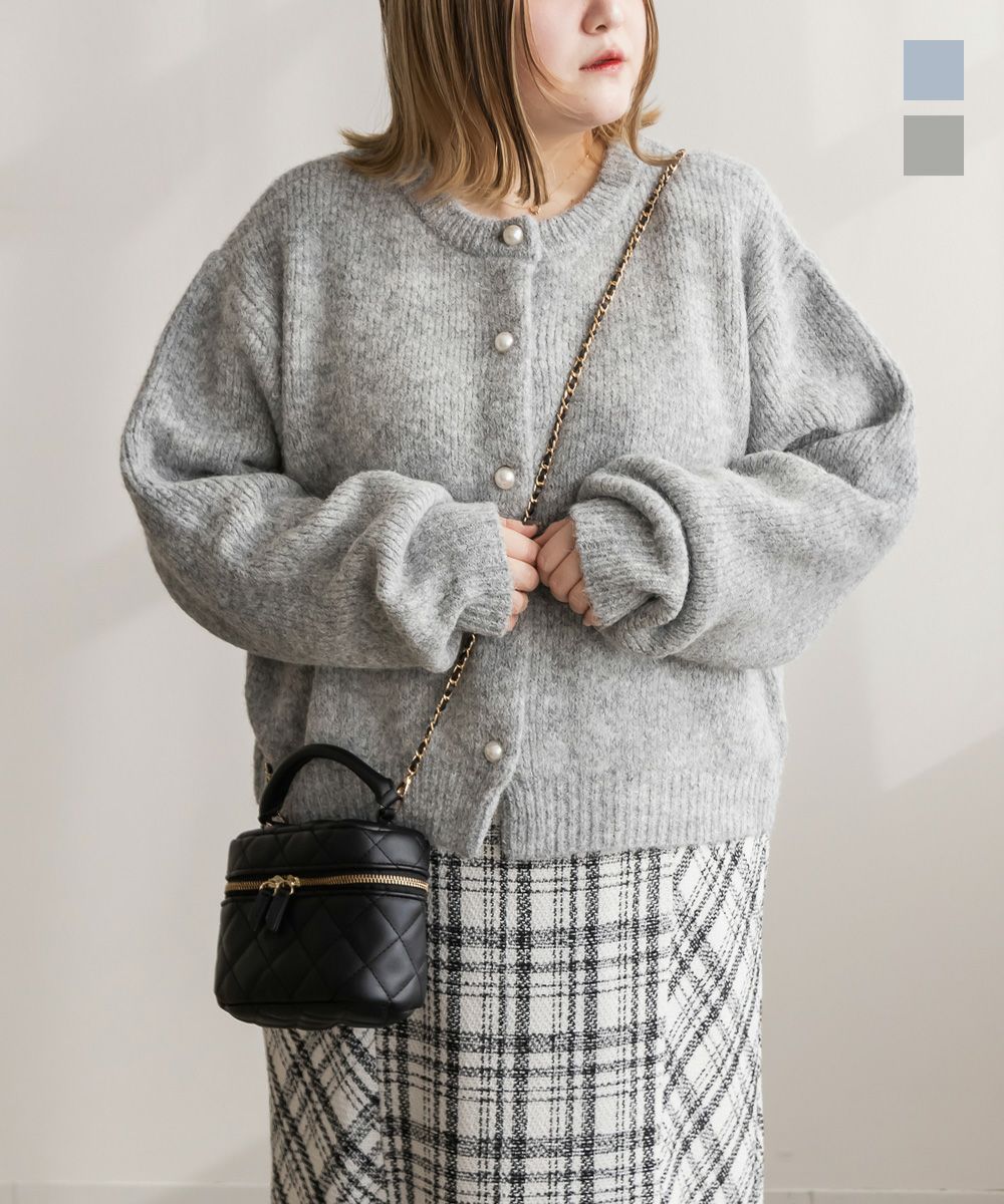 ルメール カットソー ニット シルク 切替 リボン 長袖 M グレー 水色  