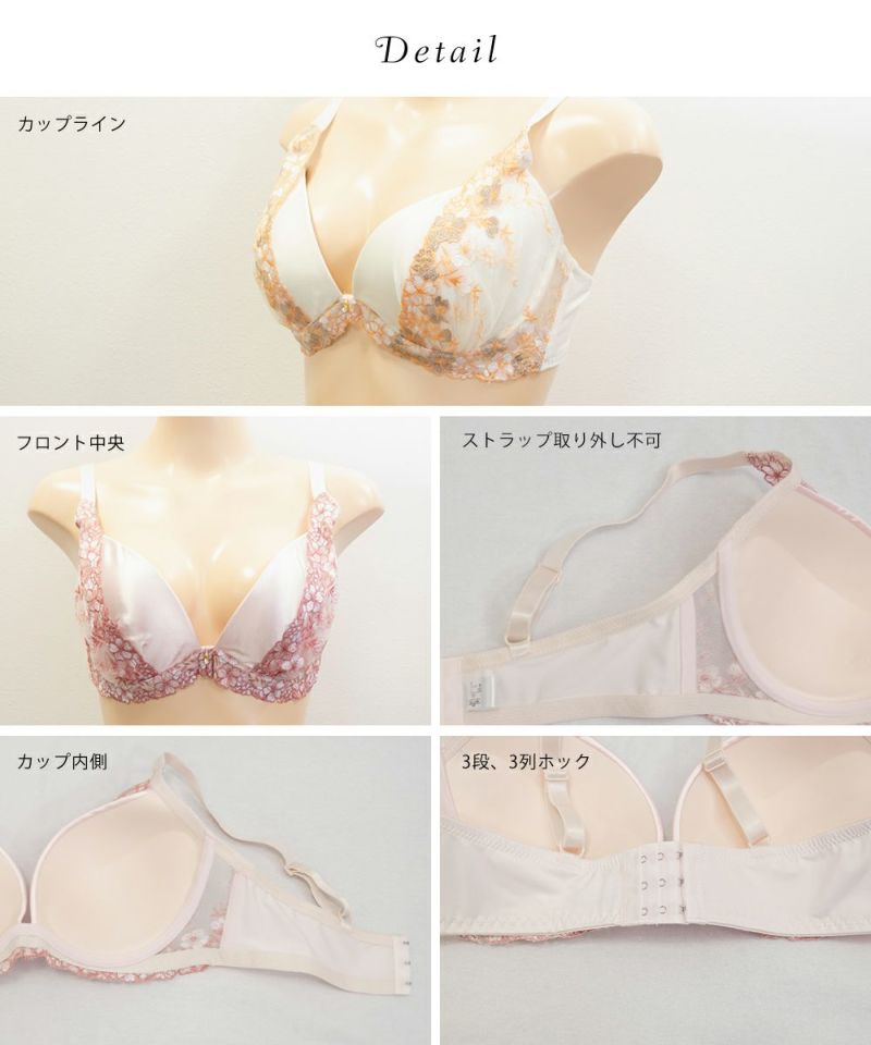 楽天市場】ブラジャー ワイヤー入り レディース 花柄刺しゅう