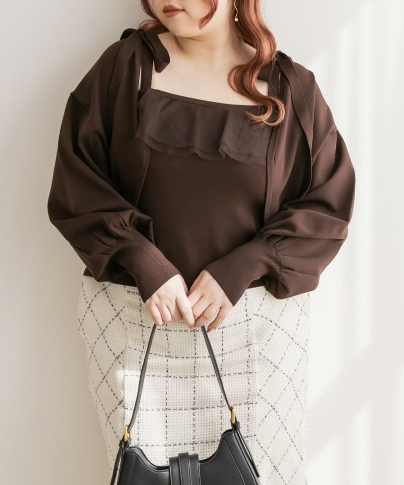 ストレッチーズ　Lサイズ　（tall）レッド HIGH TWISTED COTTON KNIT PULLOVER – Shinzone