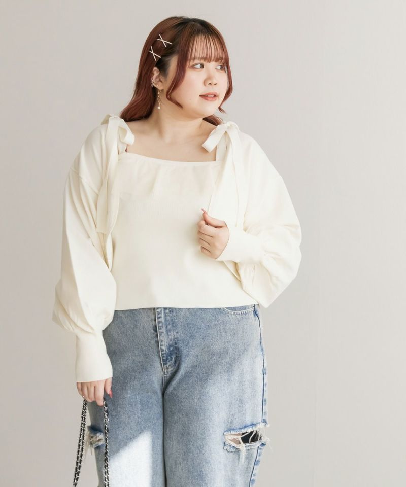 RED VALENTINO ニットキャミソール ネイビー サイズM*OC92 フリルニットキャミソール クロップドニット ノースリーブニット