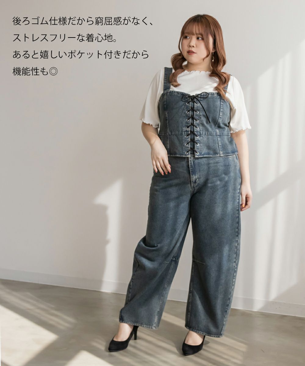 CLETTEオリジナル☆バレルレッグデニムパンツ | 大きいサイズ