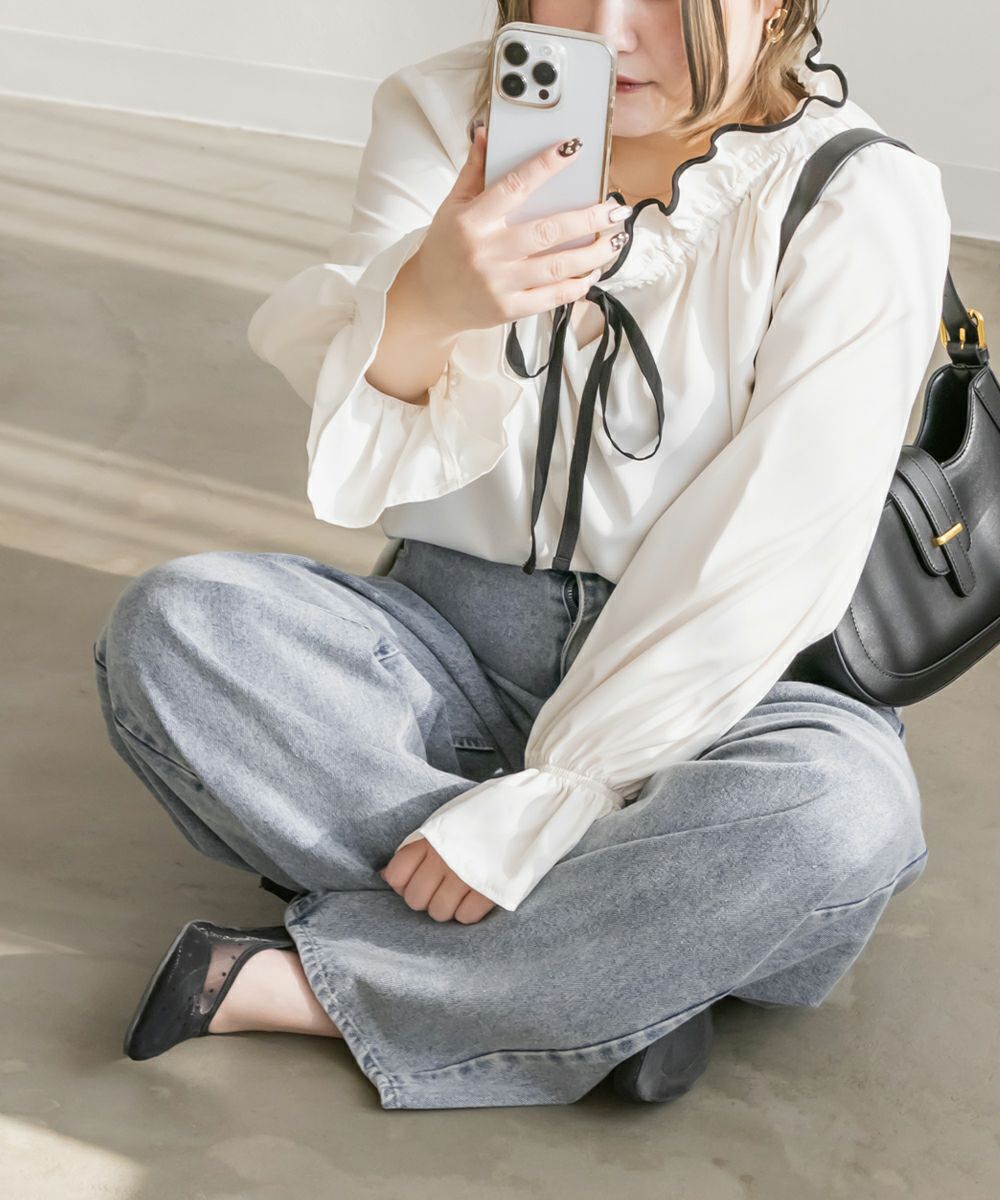 【新品・未使用】CLETTEオリジナル★バレルレッグデニムパンツ ブラック 4L 新品・未使用】CLETTEオリジナル☆バレルレッグデニムパンツ ブラック 4L