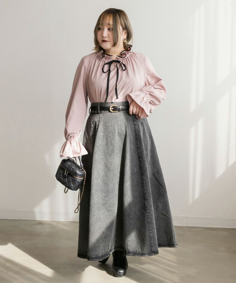 テッド CLETTEオリジナル☆デニムフレアスカート | 大きいサイズ レディース