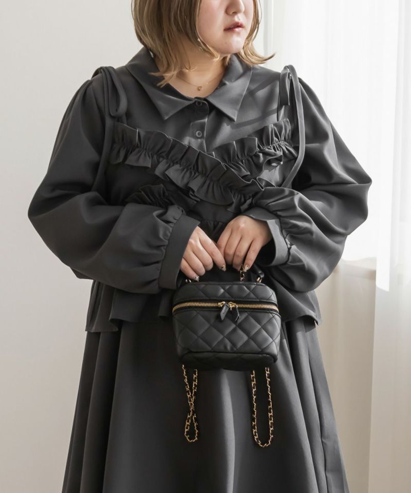 CLETTEオリジナル☆フリルビスチェセットミニシャツワンピース
