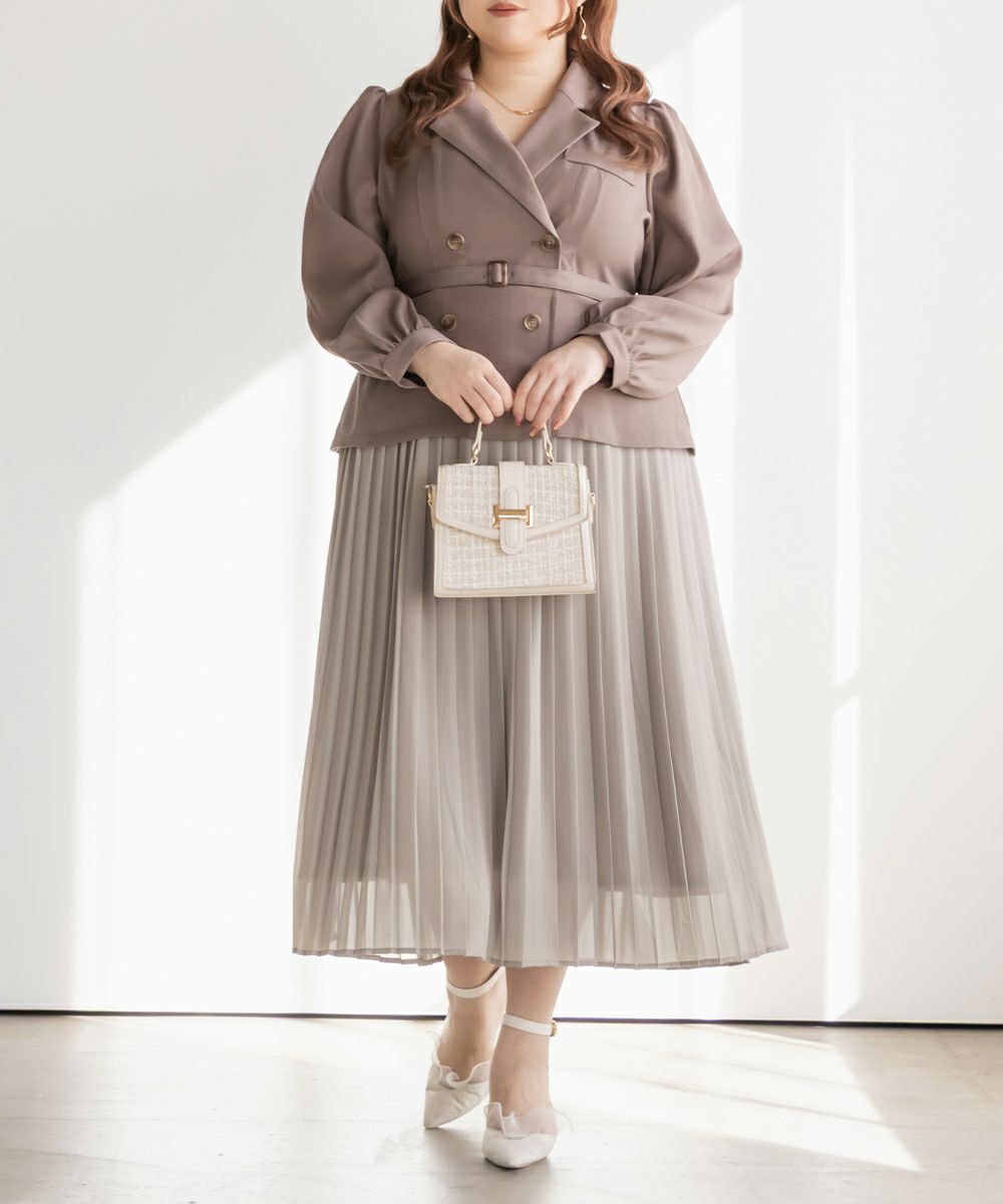 CLETTEオリジナル☆ドッキングプリーツワンピース | 大きいサイズ