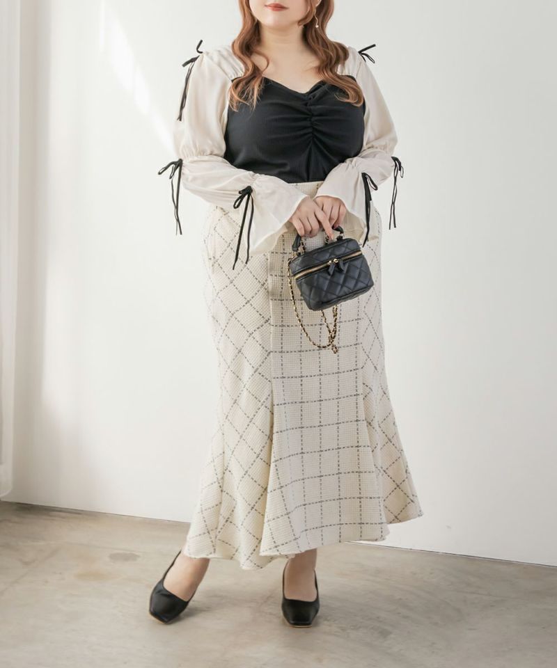 格安SALEスタート！ CLETTEオリジナル☆リボン使い袖ジョーゼットプルオーバー アンティーク雑貨