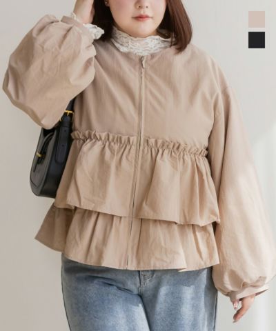 M-PREMIER♡ペプラムコート♡36サイズ♡新品 ノーカラーコート コート ペプラムシルエットスプリングコート