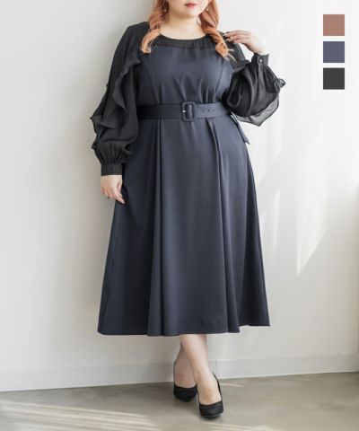 CLETTEオリジナル☆インナー付きフリルティアードチュニック