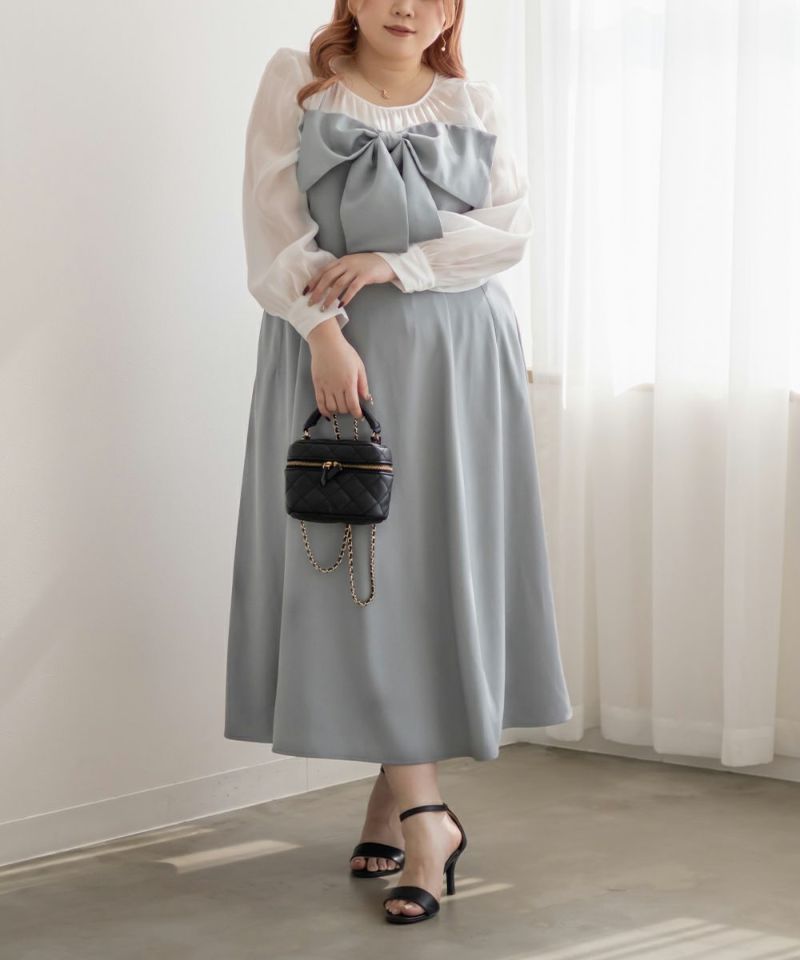 【匿名発送】CLETTE リボンデザインワンピース LL 秋コーデ 大きいサイズ 匿名発送】CLETTE リボンデザインワンピース LL 秋コーデ 大きい