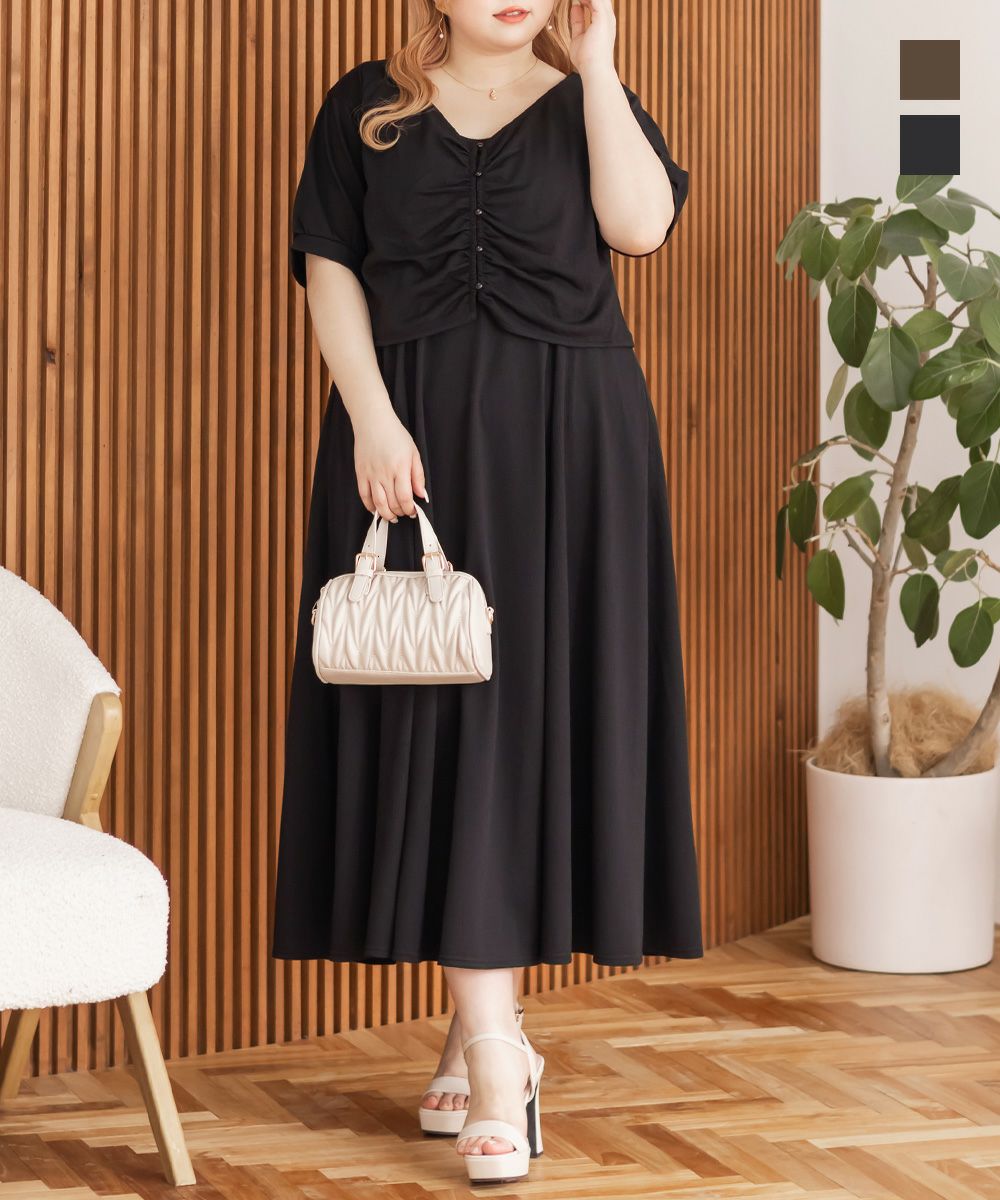 CLETTEオリジナル☆2WAYトップスセットワンピース | 大きいサイズ  