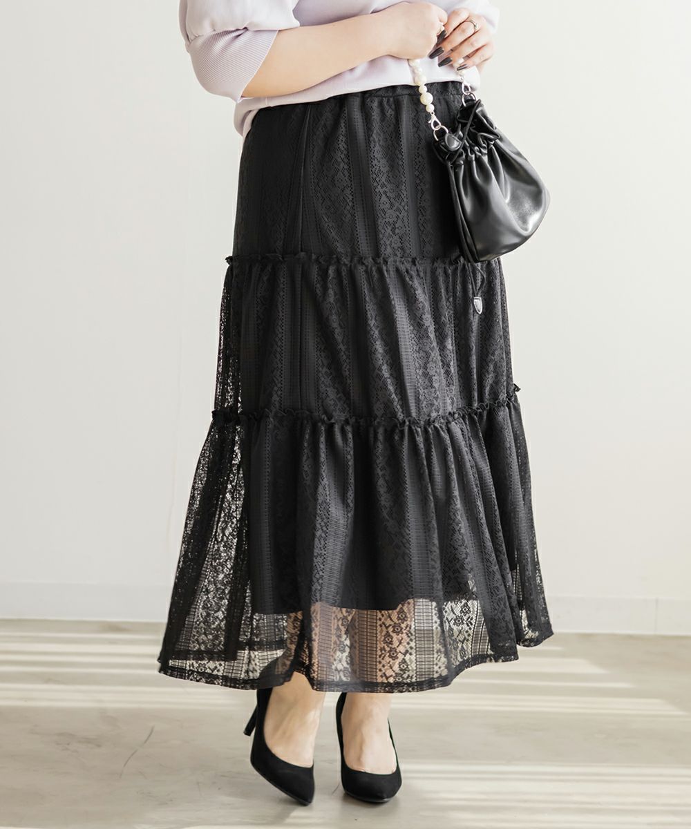ティアードレーススカート | 大きいサイズ レディース専門店 CLETTE