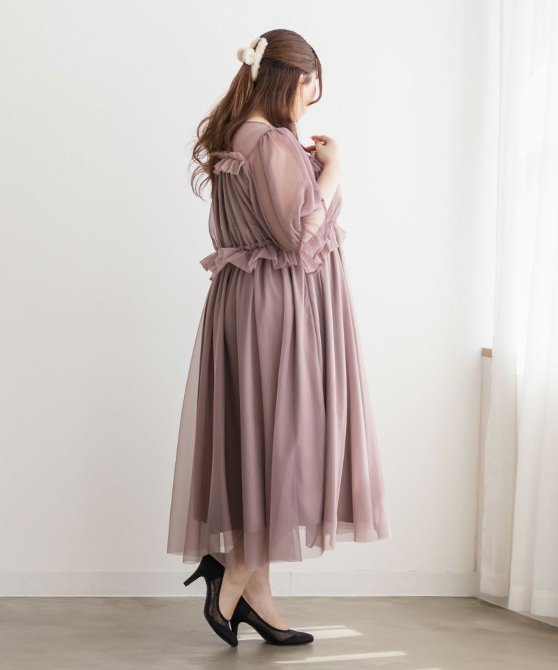 CLETTEオリジナル☆フリルデザインチュールワンピースドレス